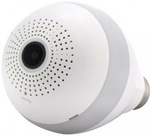 Bec cu camera Spion iUni B008, Full HD, Wi-Fi/IP si Senzor de Miscare, Unghi 360 grade