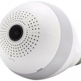 Bec cu camera Spion iUni B008, Full HD, Wi-Fi/IP si Senzor de Miscare, Unghi 360 grade